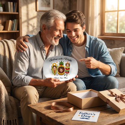 Personalized “Grilling With Daddy” Decorative Plate – Custom Photo BBQ Keepsake