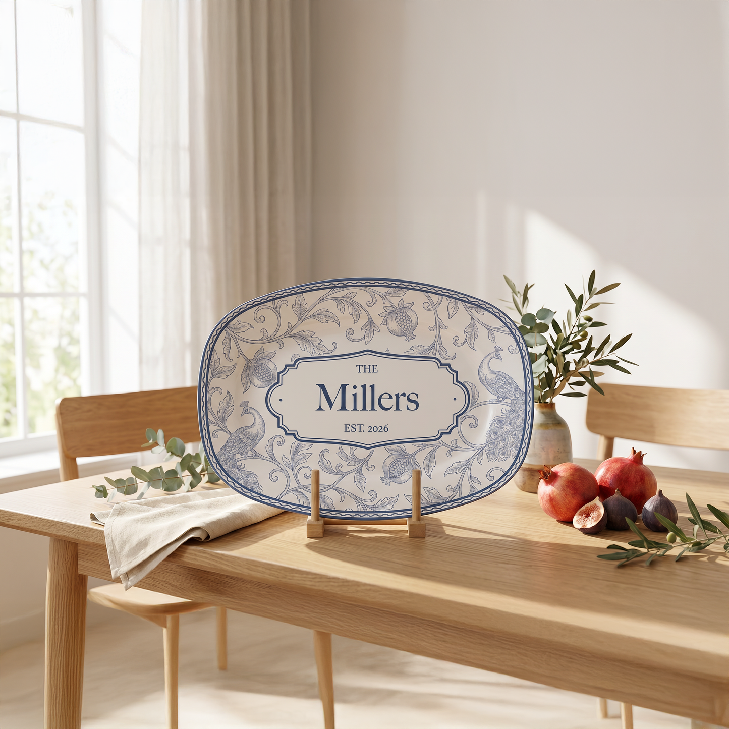 Personalized BBQ Decorative Plate – Custom Name & Year Keepsake for Dad
