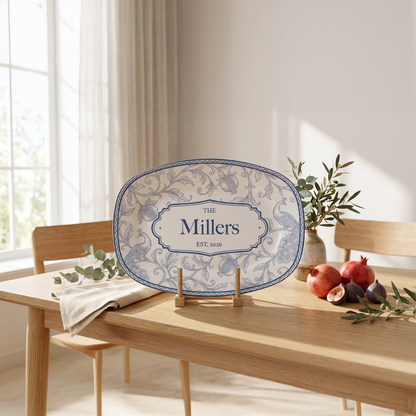 Personalized BBQ Decorative Plate – Custom Name & Year Keepsake for Dad