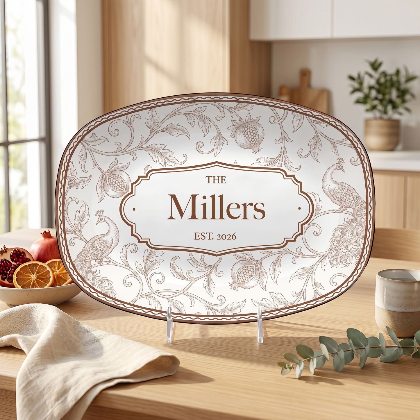 Personalized BBQ Decorative Plate – Custom Name & Year Keepsake for Dad