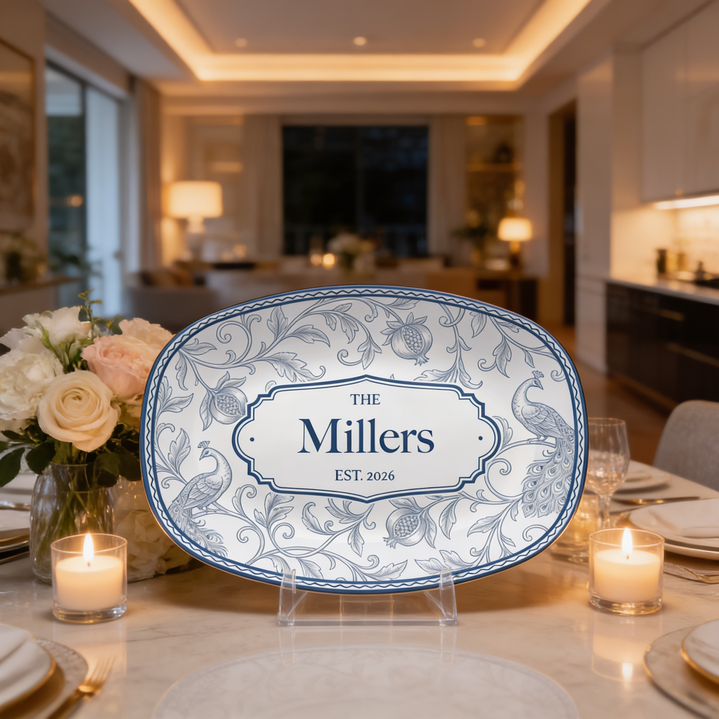 Personalized BBQ Decorative Plate – Custom Name & Year Keepsake for Dad