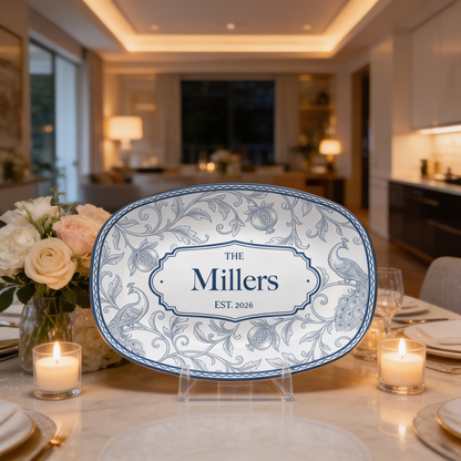Personalized BBQ Decorative Plate – Custom Name & Year Keepsake for Dad