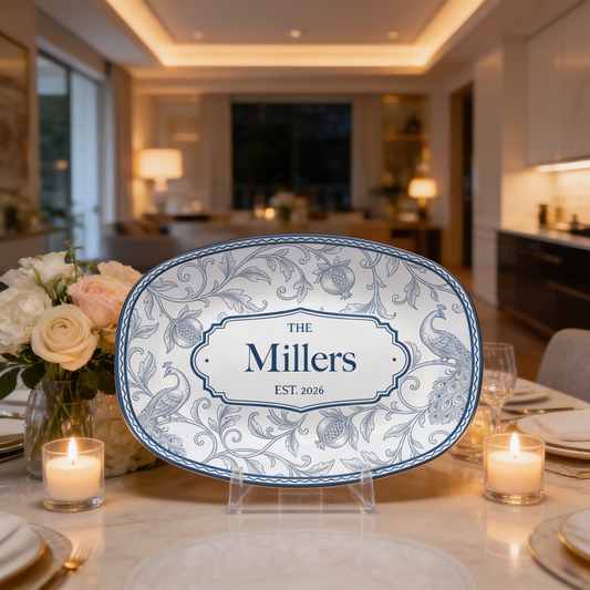 Personalized BBQ Decorative Plate - Custom Name & Year Keepsake for Dad