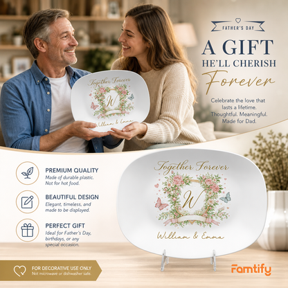 Personalized “Together Forever” Decorative Plate – Custom Family Keepsake