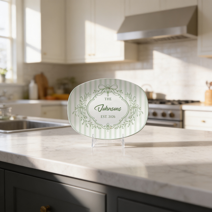 Personalized Decorative Plate – Custom Name, Year & Color Keepsake