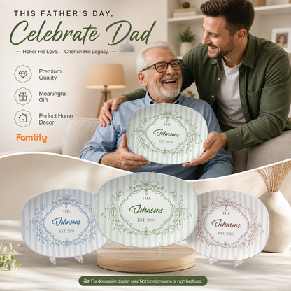 Personalized Decorative Plate – Custom Name, Year & Color Keepsake