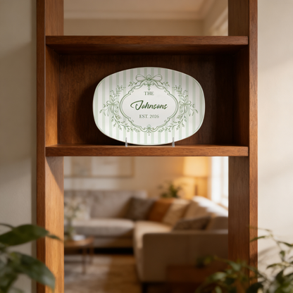 Personalized Decorative Plate – Custom Name, Year & Color Keepsake