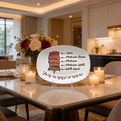 Personalized “You’re The Rarest Of Them All” Decorative Plate – Custom Keepsake Gift