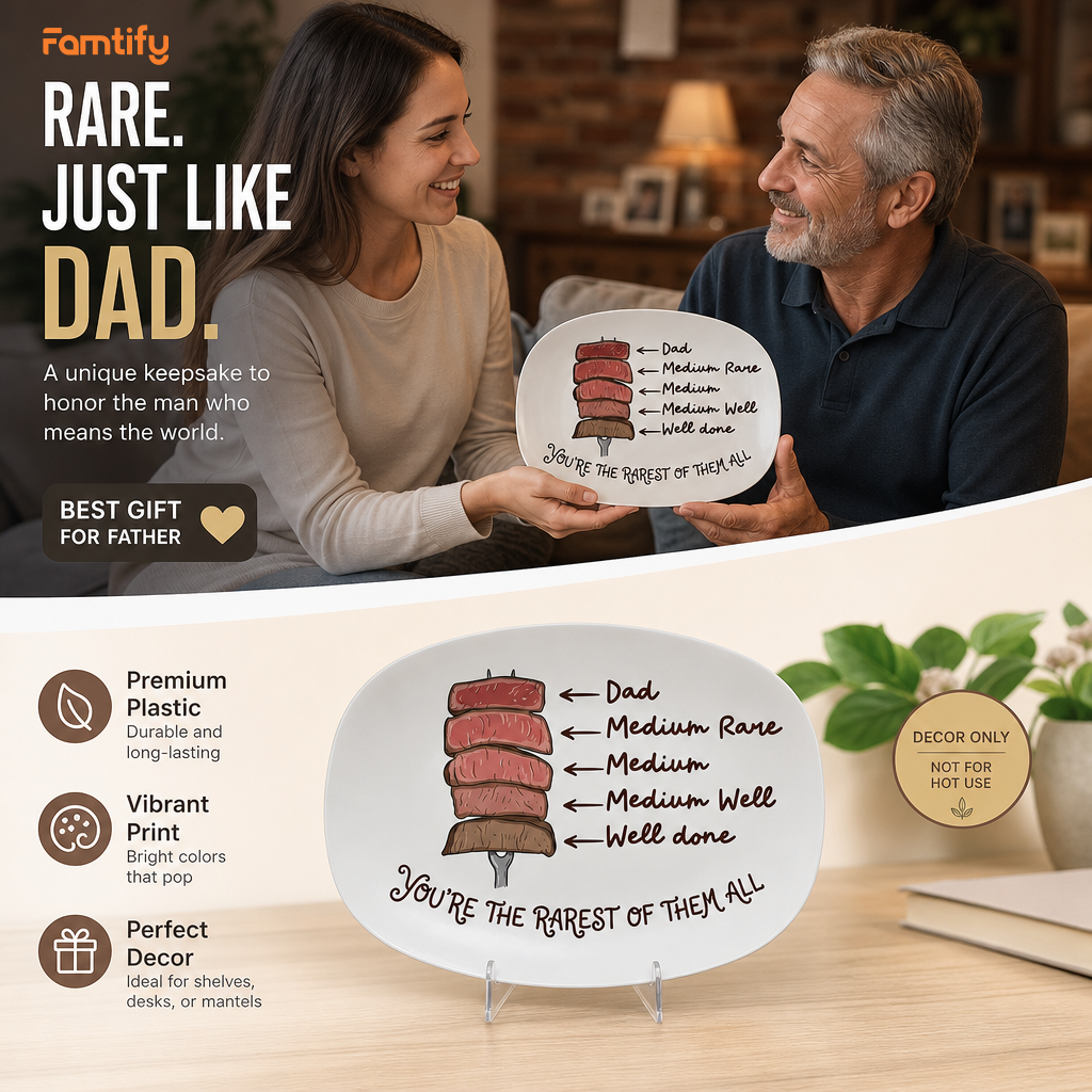 Personalized “You’re The Rarest Of Them All” Decorative Plate – Custom Keepsake Gift