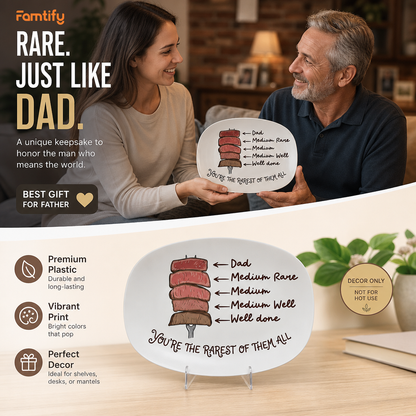 Personalized “You’re The Rarest Of Them All” Decorative Plate – Custom Keepsake Gift