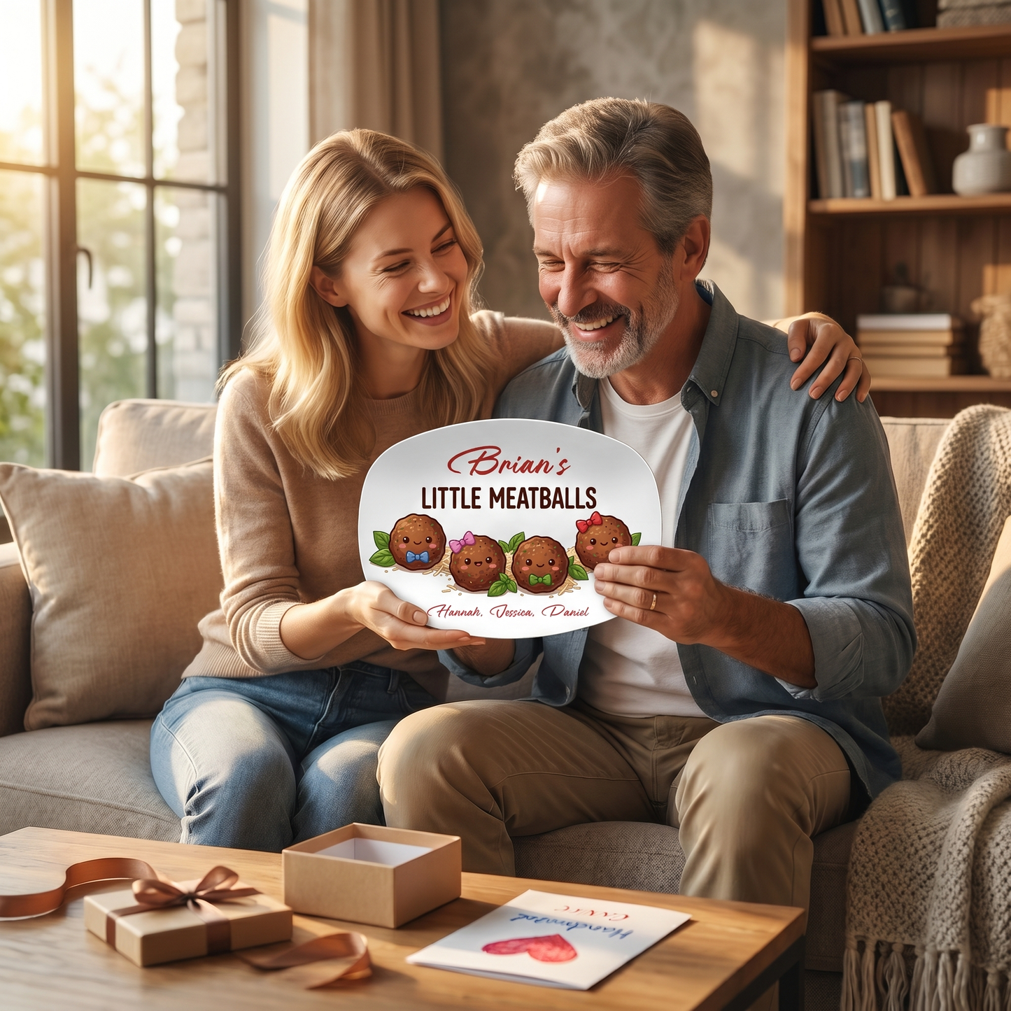 Personalized “Dad’s Little Meatballs” Decorative Plate – Custom Family BBQ Keepsake