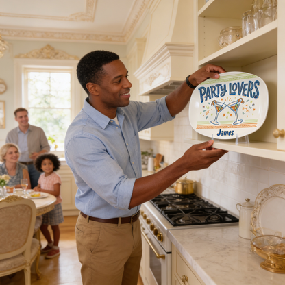 Personalized Party Lovers Decorative Plate – Custom Name Celebration Keepsake