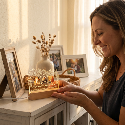 Personalized I Hope Every Time You Light This Up Photo Night Light – Custom Photo LED Acrylic Lamp