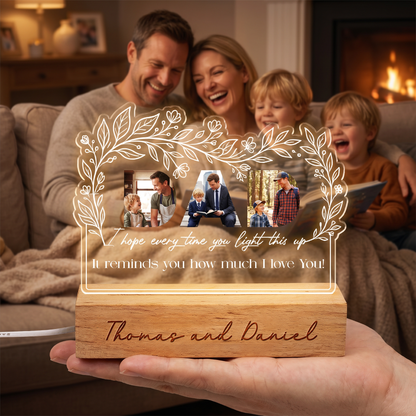 Personalized I Hope Every Time You Light This Up Photo Night Light – Custom Photo LED Acrylic Lamp