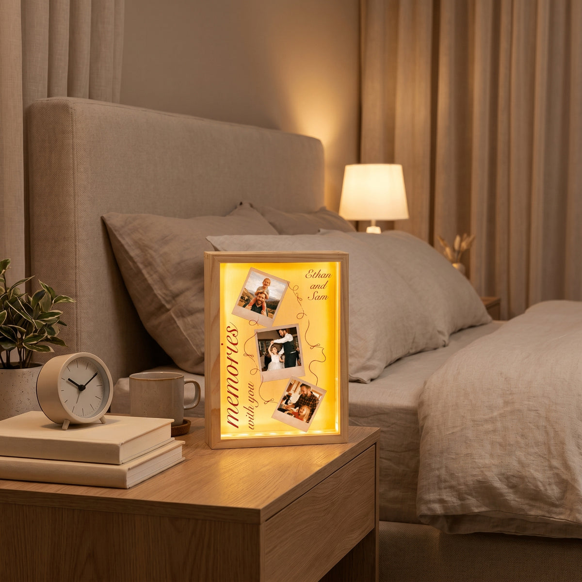 Memories With You Photo Frame Light Box - Custom Photo LED Gift for Dad