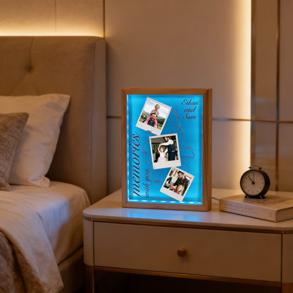 Memories With You Photo Frame Light Box - Custom Photo LED Gift for Dad