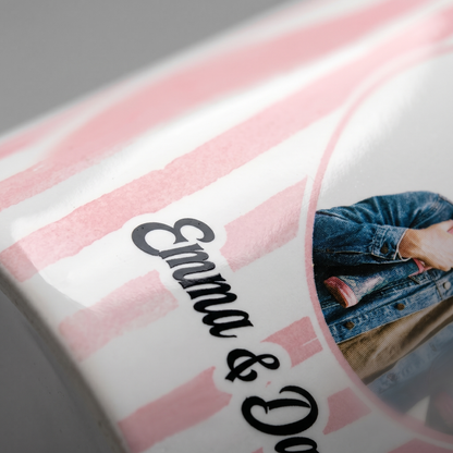 Personalized Photo Accent Mug – Custom Picture Coffee Mug with Colored Handle & Interior