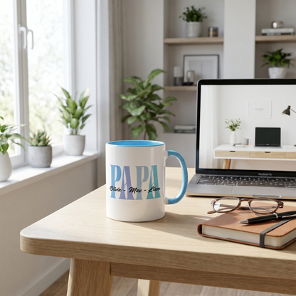 Personalized Papa Accent Mug – Custom Name Coffee Mug for Papa