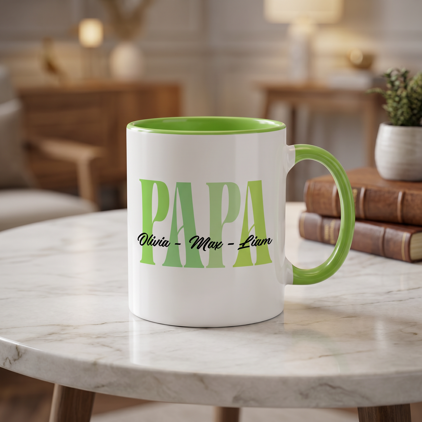 Personalized Papa Accent Mug – Custom Name Coffee Mug for Papa