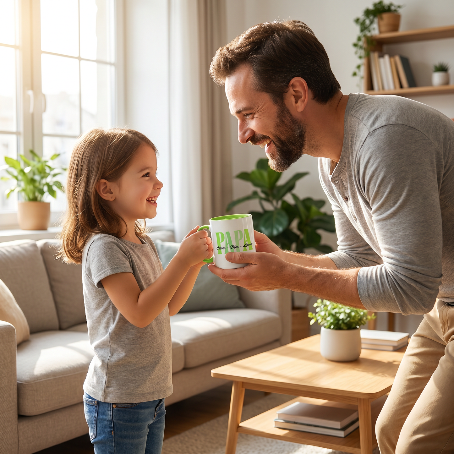 Personalized Papa Accent Mug – Custom Name Coffee Mug for Papa