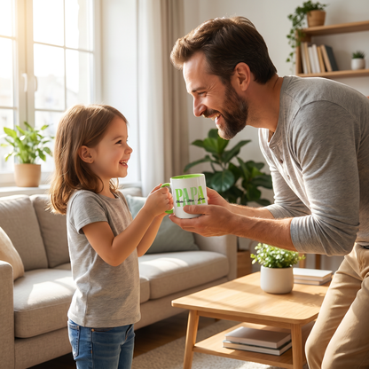 Personalized Papa Accent Mug – Custom Name Coffee Mug for Papa