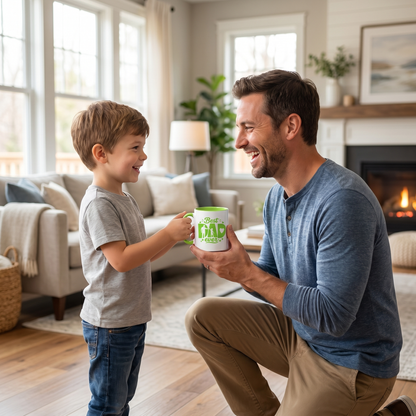 Personalized Best Dad Ever Accent Mug – Custom Name Coffee Mug for Dad