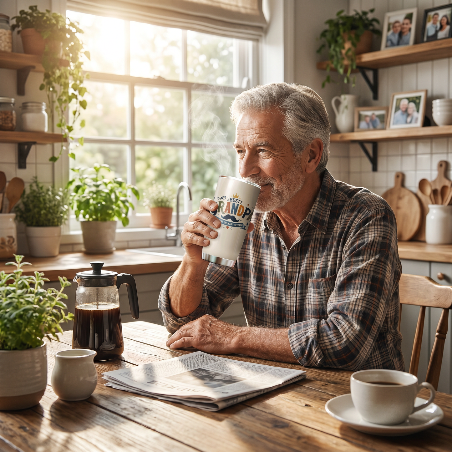 Best Grandpa Ever 20oz Tumbler – Stainless Steel Travel Mug Gift for Grandpa