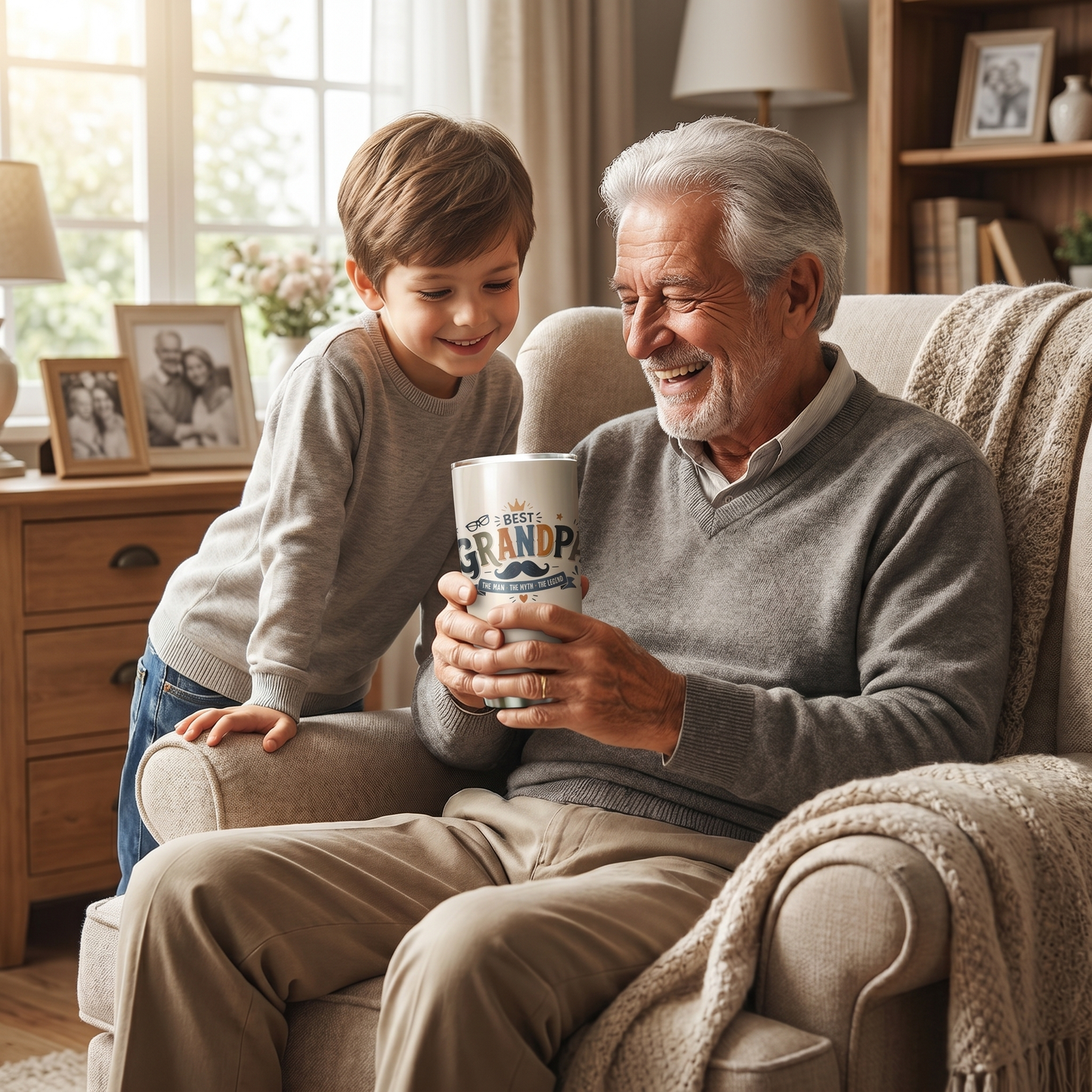 Best Grandpa Ever 20oz Tumbler – Stainless Steel Travel Mug Gift for Grandpa