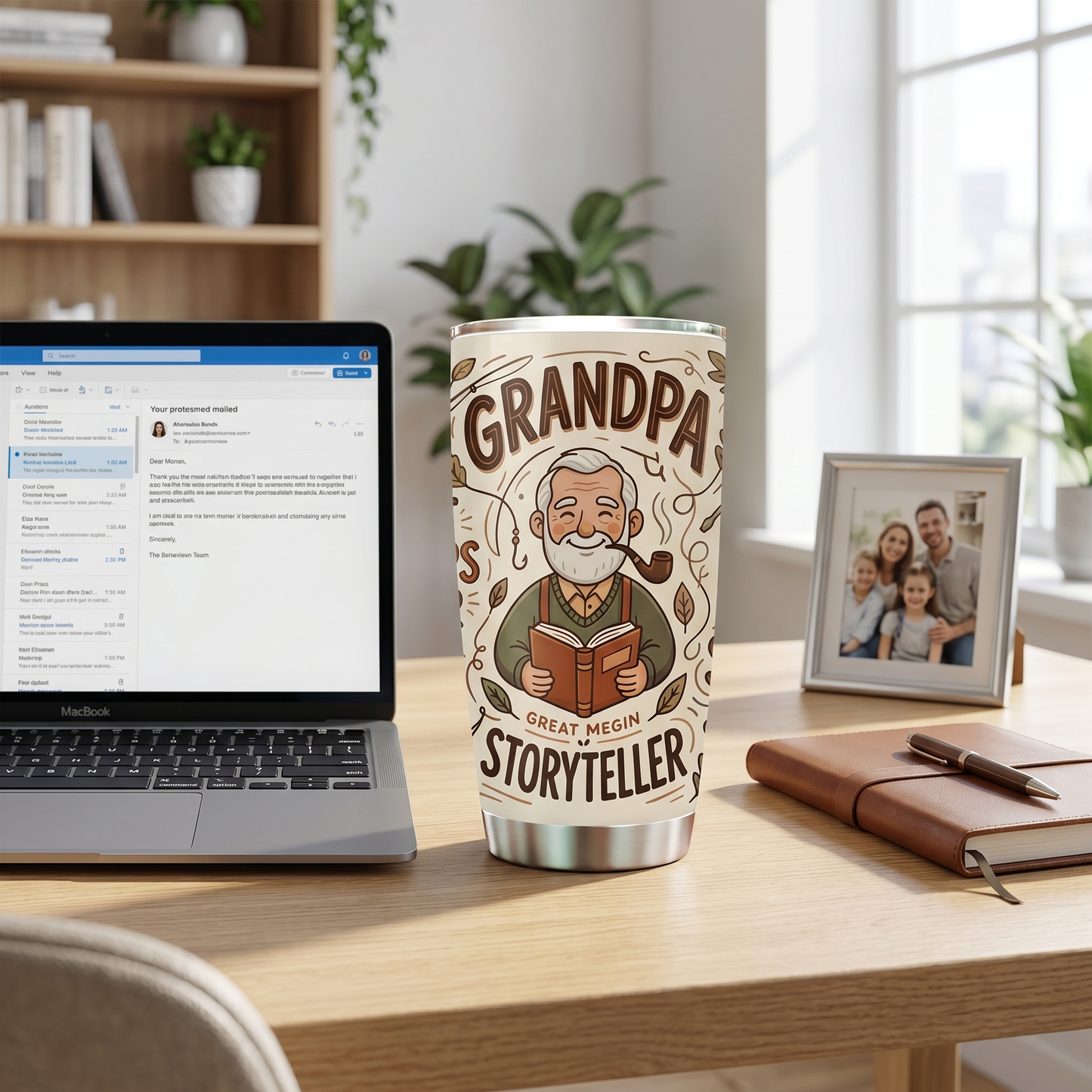 Grandpa Storyteller 20oz Tumbler – Stainless Steel Travel Mug Gift for Grandpa