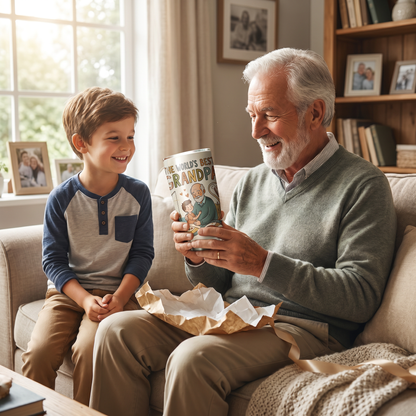 The World’s Best Grandpa 20oz Tumbler – Stainless Steel Travel Mug Gift for Grandpa