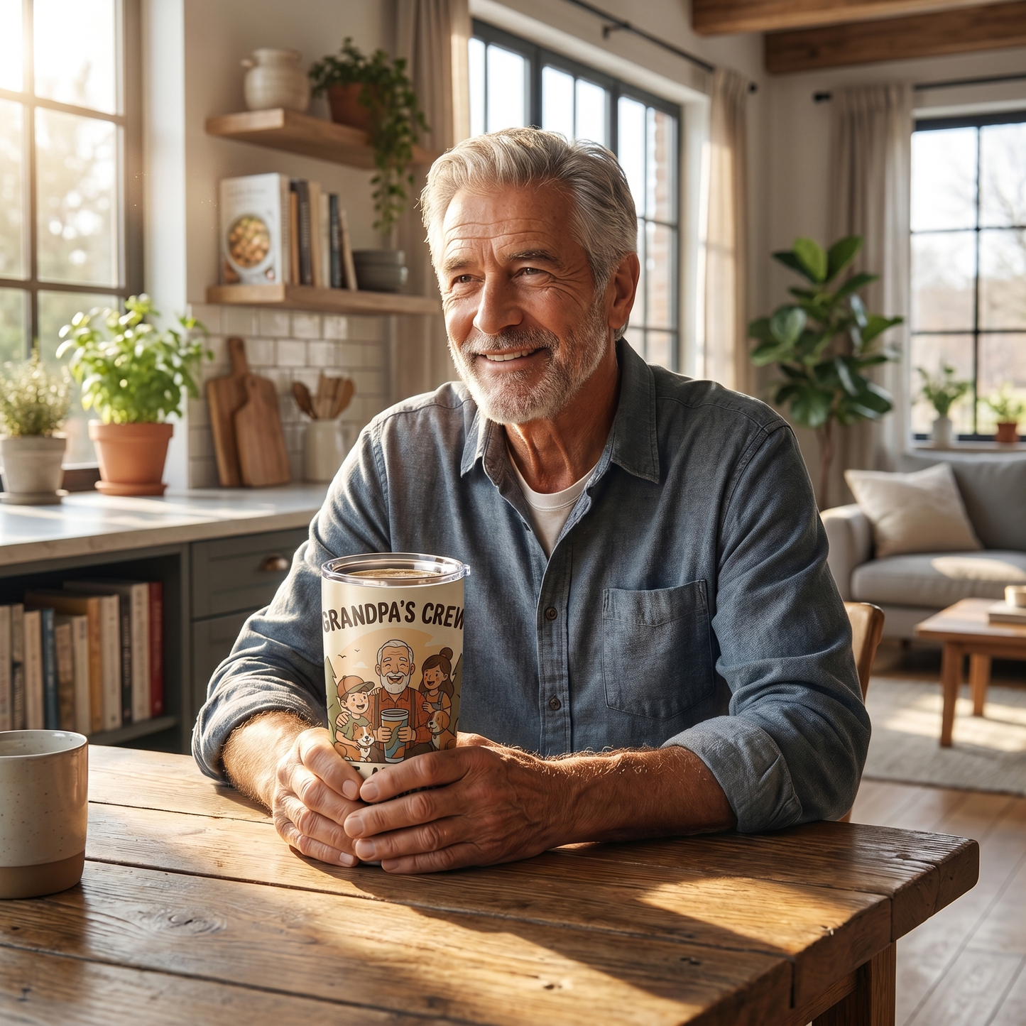 Grandpa's Crew 20oz Tumbler – Stainless Steel Travel Mug Gift for Grandpa