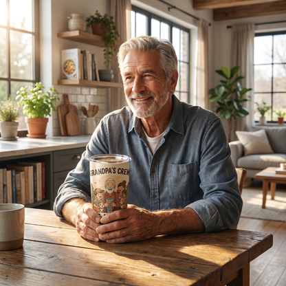Grandpa's Crew 20oz Tumbler – Stainless Steel Travel Mug Gift for Grandpa
