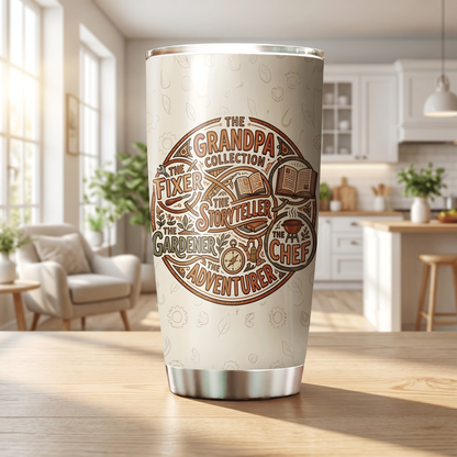 The Grandpa Collection 20oz Tumbler – Stainless Steel Travel Mug Gift for Grandpa
