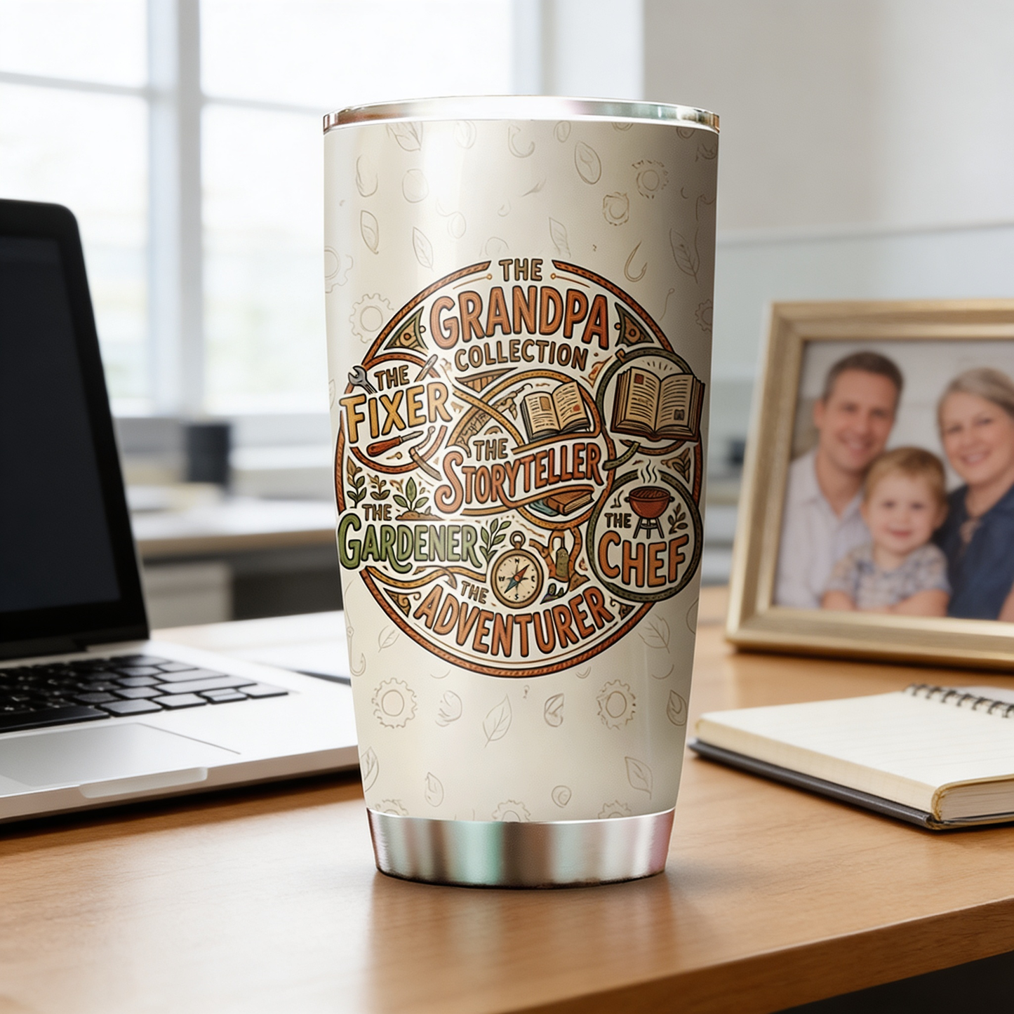 The Grandpa Collection 20oz Tumbler – Stainless Steel Travel Mug Gift for Grandpa