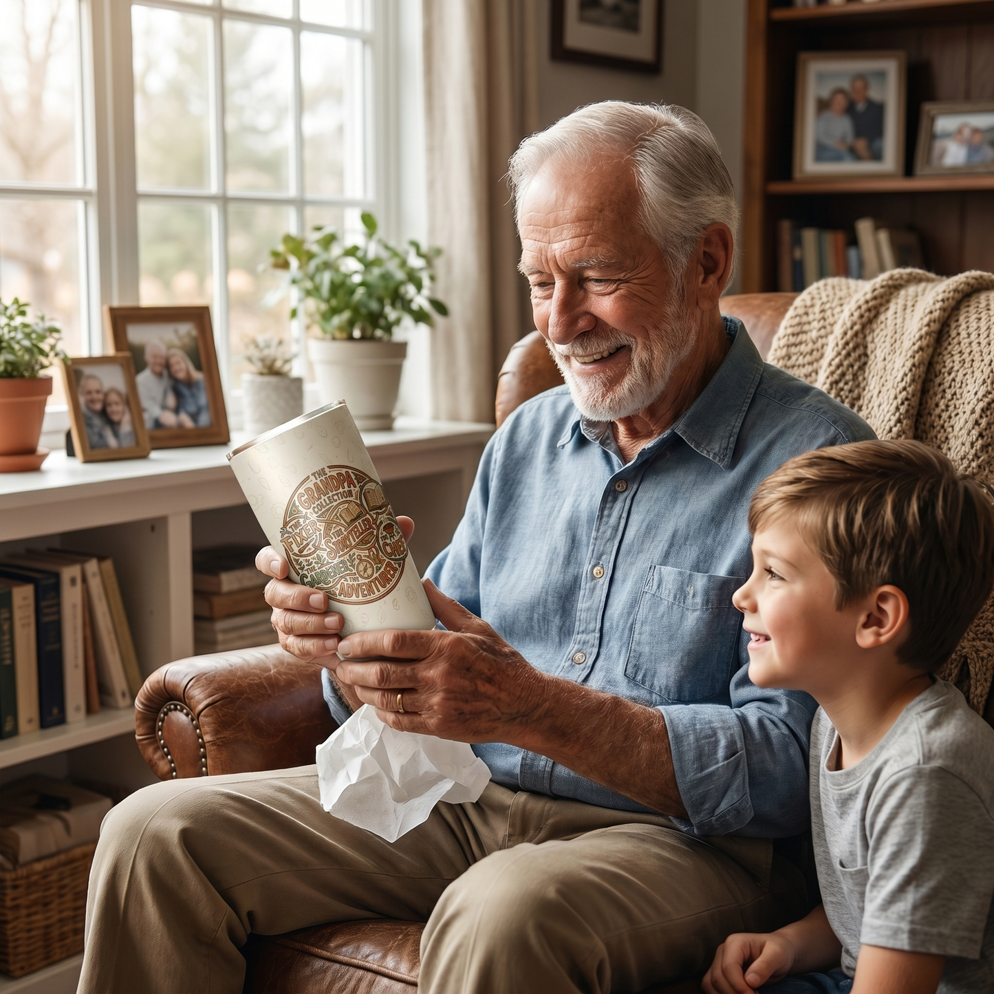 The Grandpa Collection 20oz Tumbler – Stainless Steel Travel Mug Gift for Grandpa