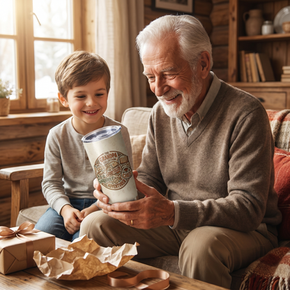 The Grandpa Collection 20oz Tumbler – Stainless Steel Travel Mug Gift for Grandpa