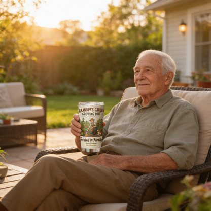 Grandpa's Garden Growing Love 20oz Tumbler – Stainless Steel Travel Mug Gift for Grandpa