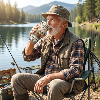 Personalized Grandpa Fishing Tales 20oz Tumbler – Custom Name Stainless Steel Travel Mug