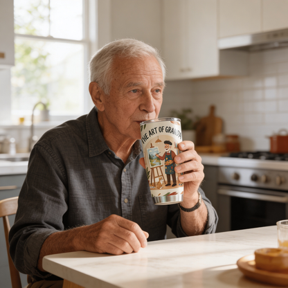 The Art of Grandpa 20oz Tumbler – Stainless Steel Travel Mug Gift for Grandpa
