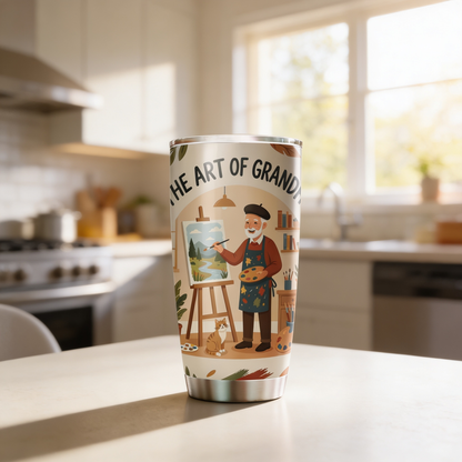 The Art of Grandpa 20oz Tumbler – Stainless Steel Travel Mug Gift for Grandpa