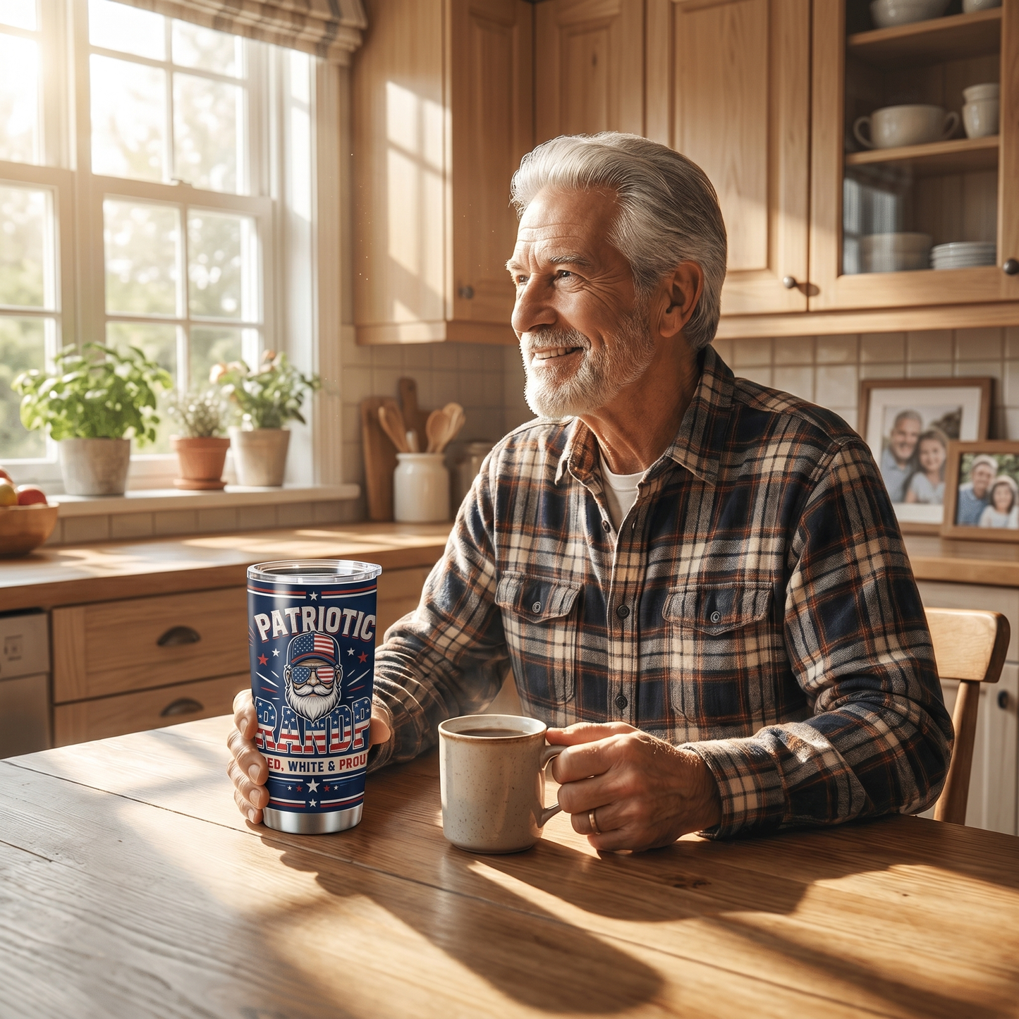 Patriotic Grandpa 20oz Tumbler – Stainless Steel Travel Mug Gift for Grandpa