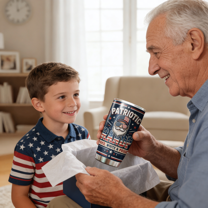 Patriotic Grandpa 20oz Tumbler – Stainless Steel Travel Mug Gift for Grandpa