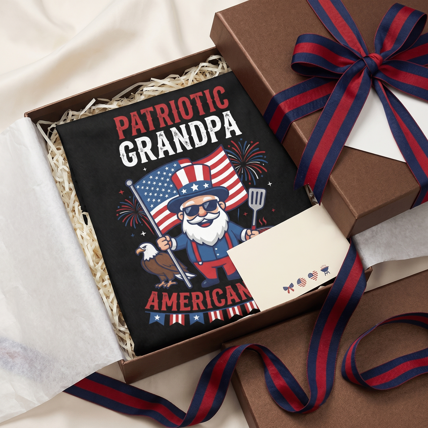 Patriotic Grandpa American Apron – Funny BBQ Grilling Apron Gift for Grandpa