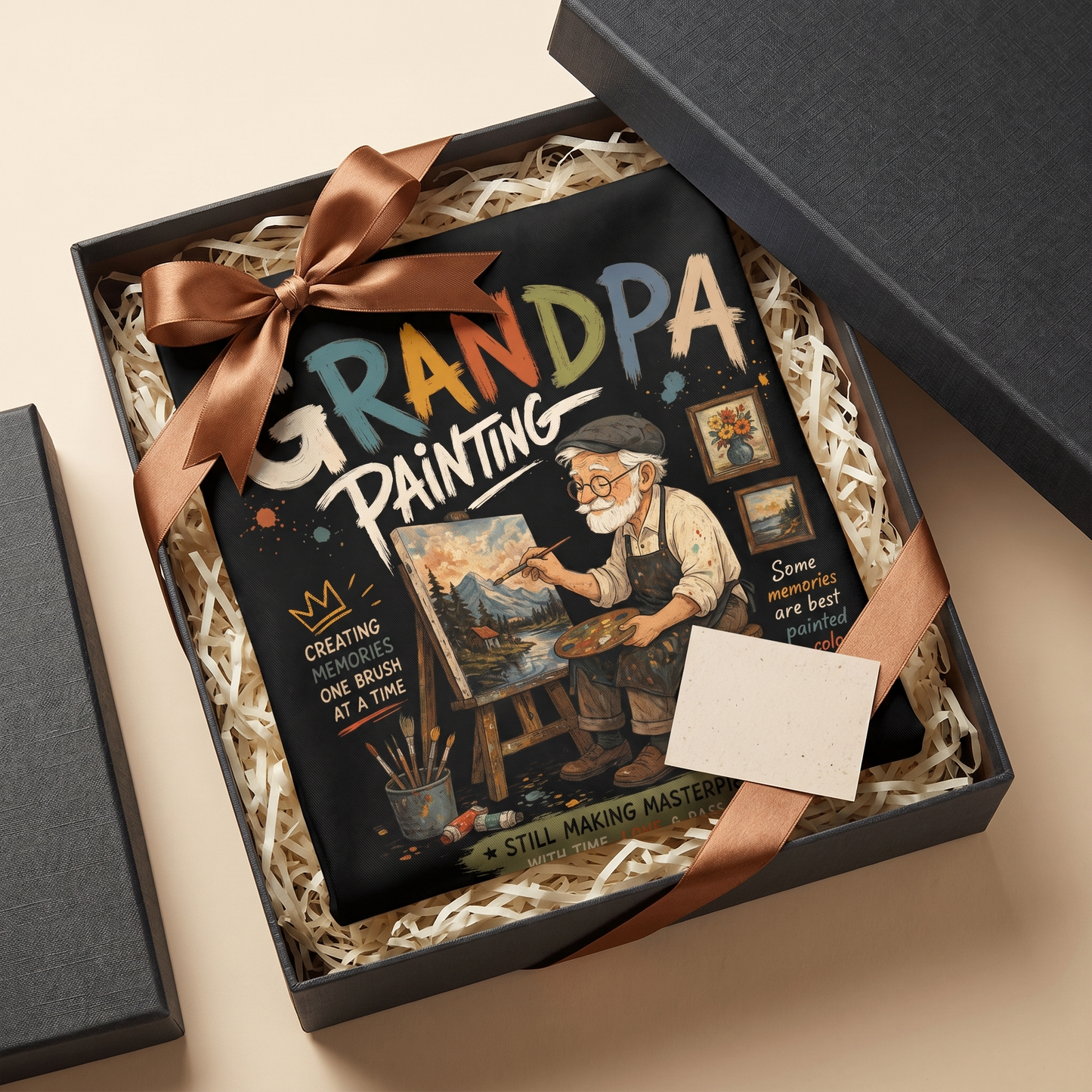 Grandpa Painting Apron – Artist Apron Gift for Grandpa Who Loves Painting