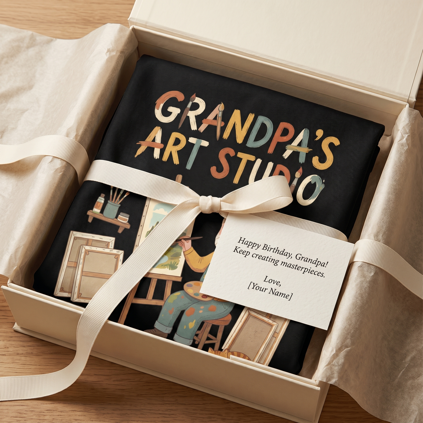 Grandpa's Art Studio Apron – Creative Artist Apron Gift for Grandpa