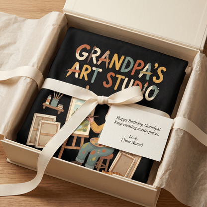 Grandpa's Art Studio Apron – Creative Artist Apron Gift for Grandpa