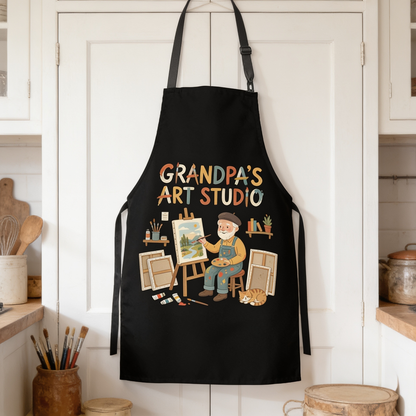 Grandpa's Art Studio Apron – Creative Artist Apron Gift for Grandpa
