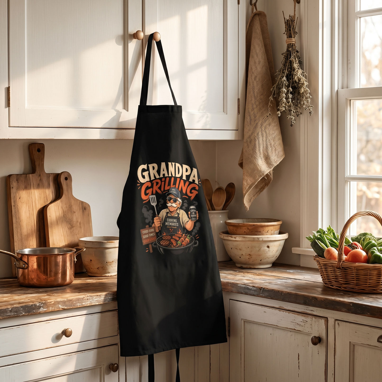 Grandpa Grilling Apron – Funny BBQ Apron Gift for Grandpa