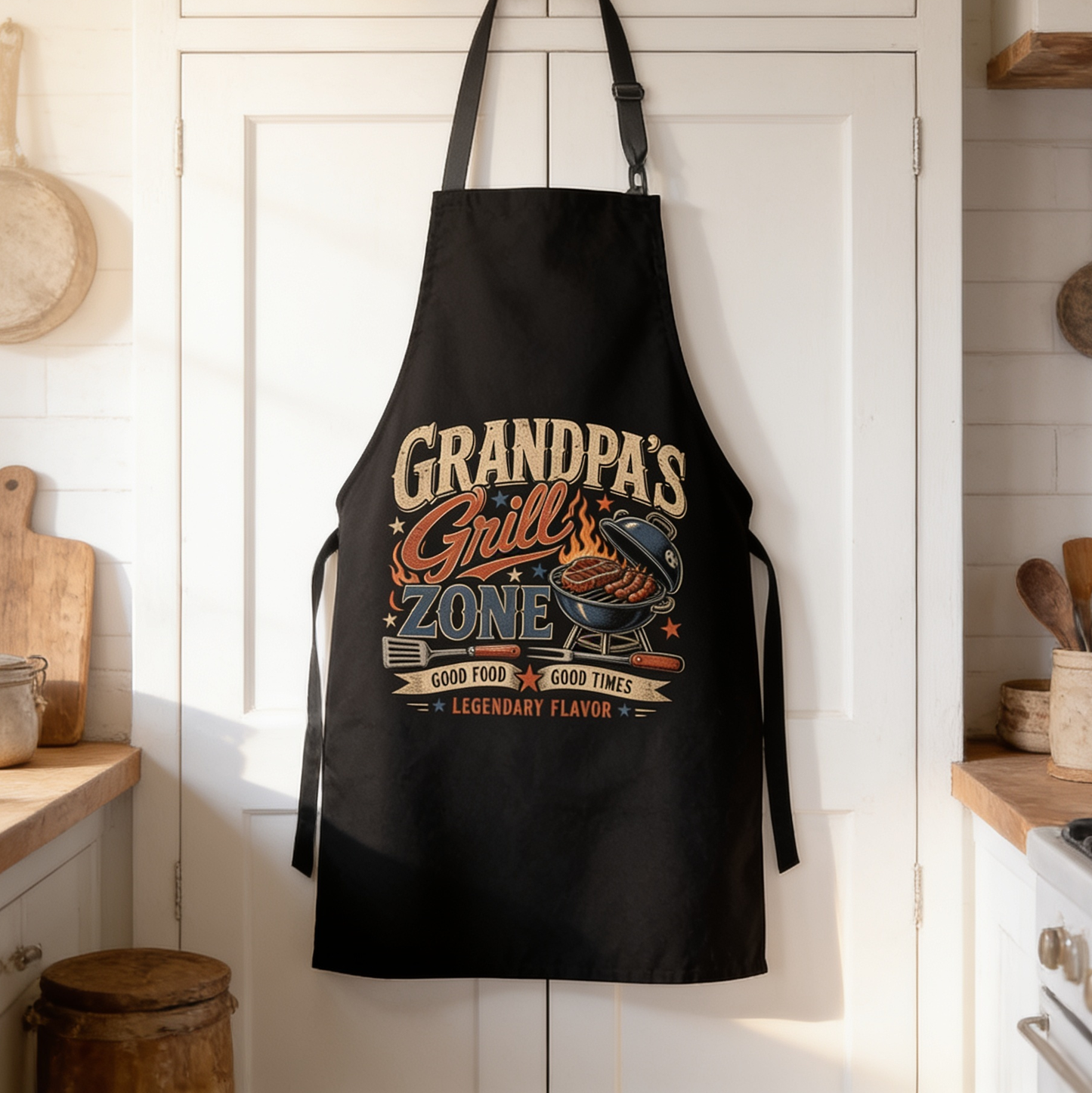 Grandpa's Grill Zone Apron – Funny BBQ Grilling Apron Gift for Grandpa