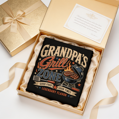 Grandpa's Grill Zone Apron – Funny BBQ Grilling Apron Gift for Grandpa